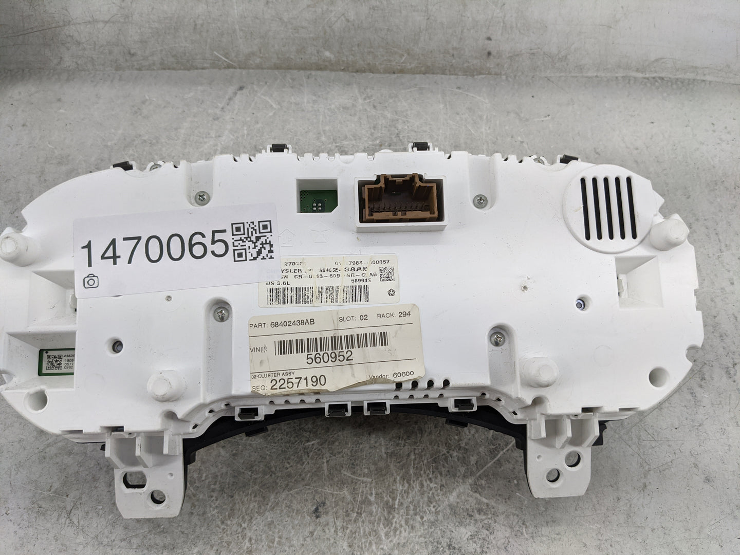 2019 Dodge Durango Instrument Cluster Speedometer Gauges P/N:68402438AB Miles:101K Fits OEM Used Auto Parts - Oemusedautopar