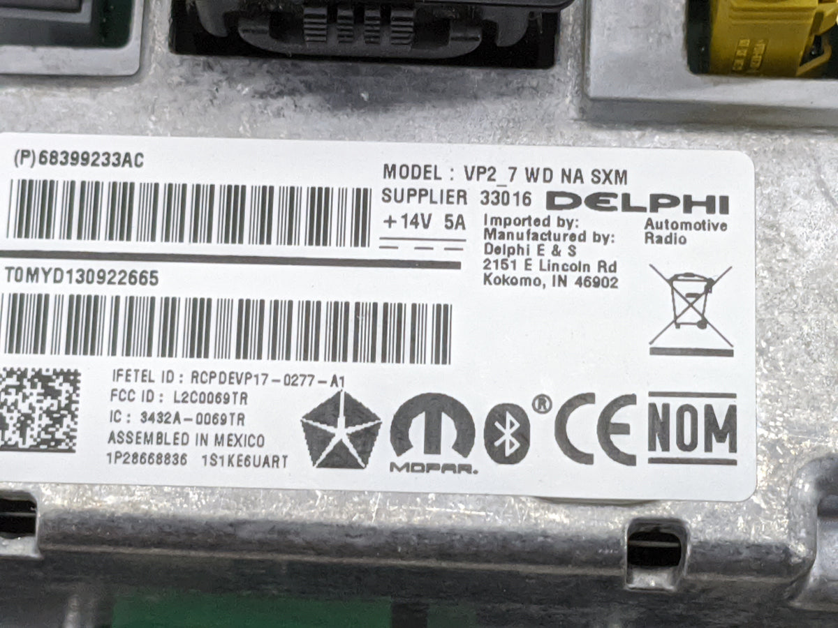 2019 Dodge Durango Information Display Screen 1477454 - Oemusedautoparts1.com