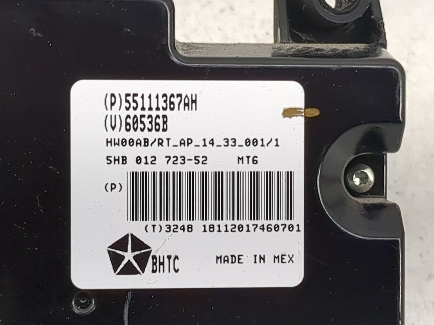 2011-2020 Dodge Grand Caravan Climate Control Module Temperature AC/Heater Replacement P/N:55111367AH 5HB012723-52 Fits OEM 