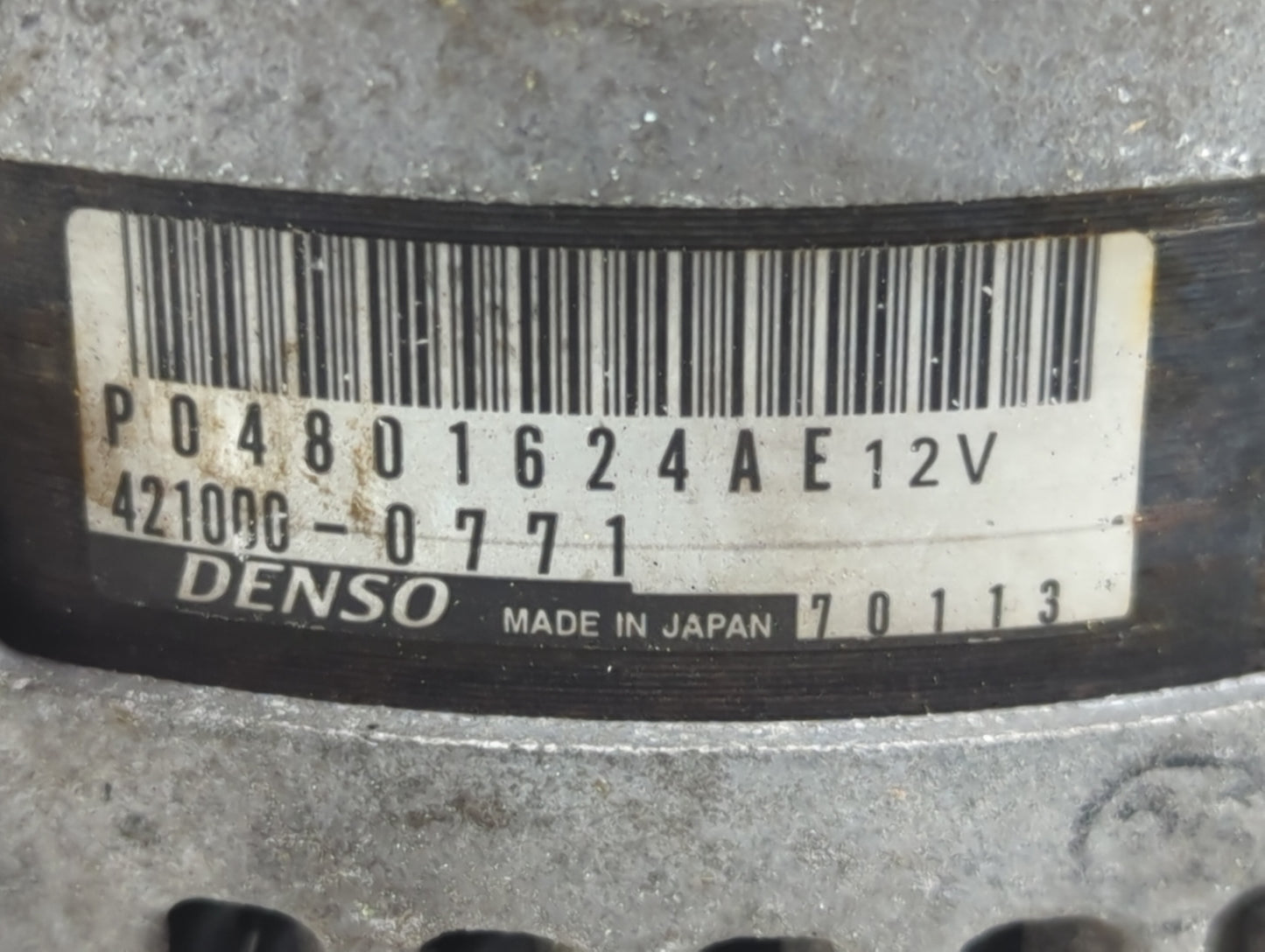 2011-2019 Dodge Journey Alternator Replacement Generator Charging Assembly Engine OEM P/N:P04801624AE Fits OEM Used Auto Par