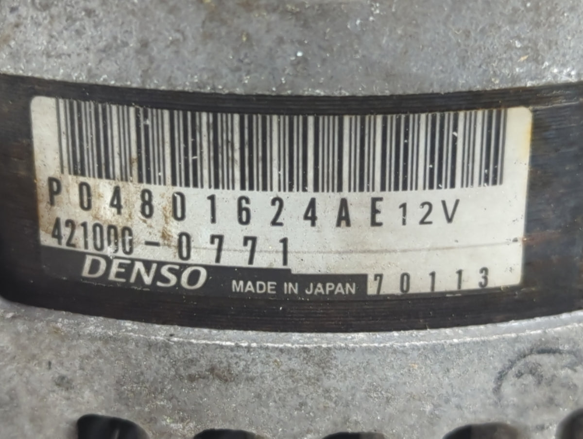 2011-2019 Dodge Journey Alternator Replacement Generator Charging Assembly Engine OEM P/N:P04801624AE Fits OEM Used Auto Par