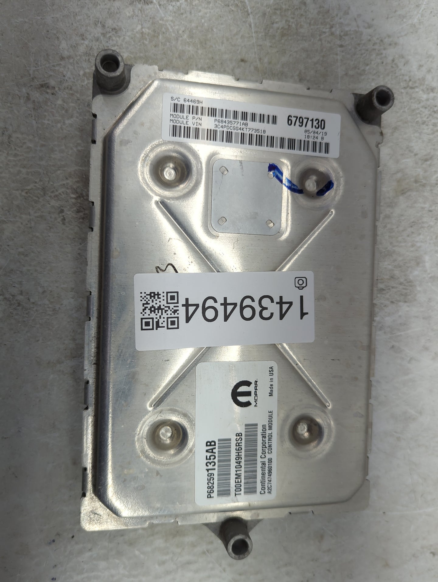 2016-2019 Dodge Journey PCM Engine Control Computer ECU ECM PCU OEM P/N:P68435771AB P68259135AB Fits Fits 2016 2017 2018 201