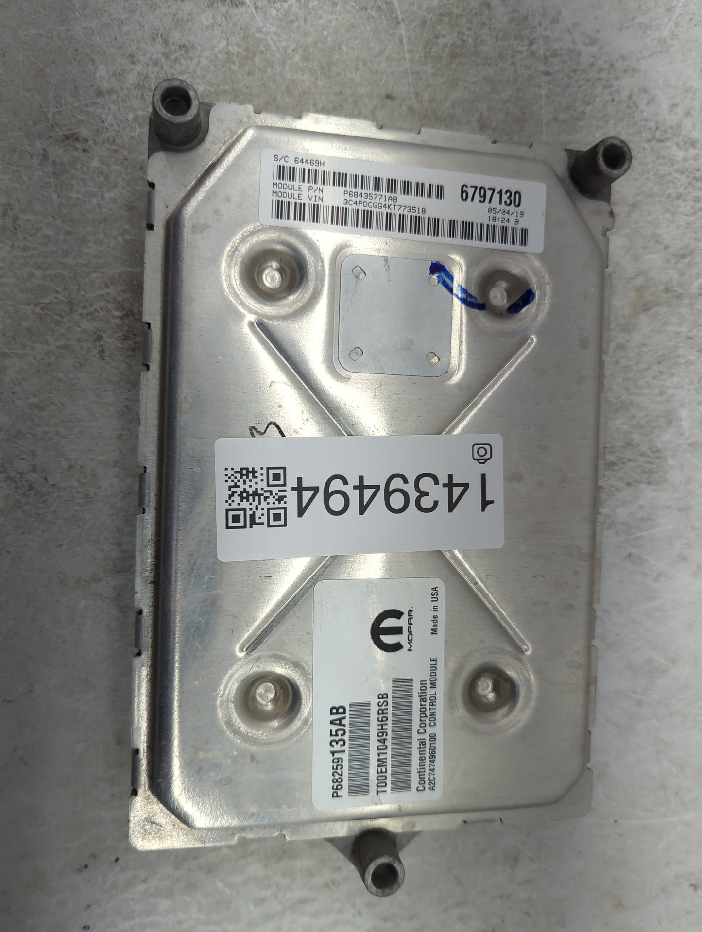 2016-2019 Dodge Journey PCM Engine Control Computer ECU ECM PCU OEM P/N:P68435771AB P68259135AB Fits Fits 2016 2017 2018 201