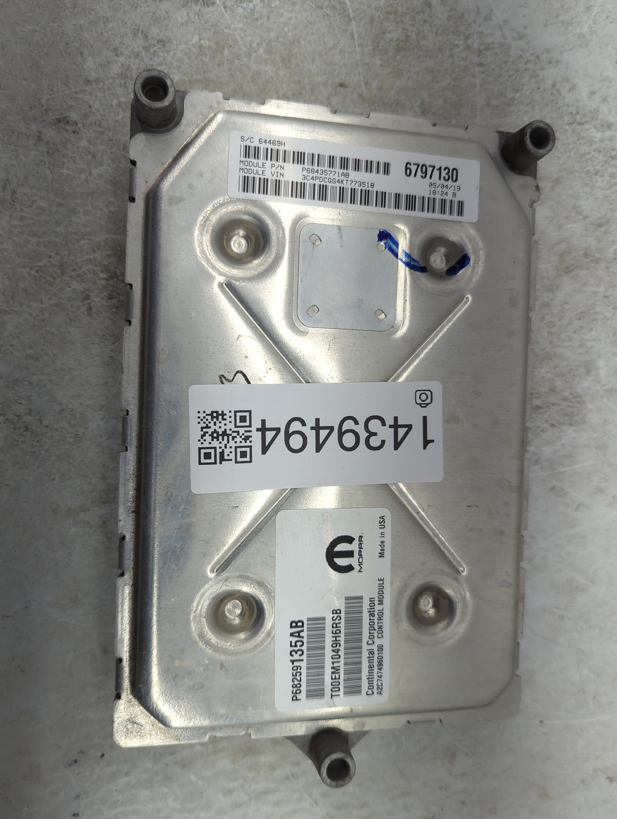 2016-2019 Dodge Journey PCM Engine Control Computer ECU ECM PCU OEM P/N:P68435771AB P68259135AB Fits 2016 2017 2018 2019 OEM