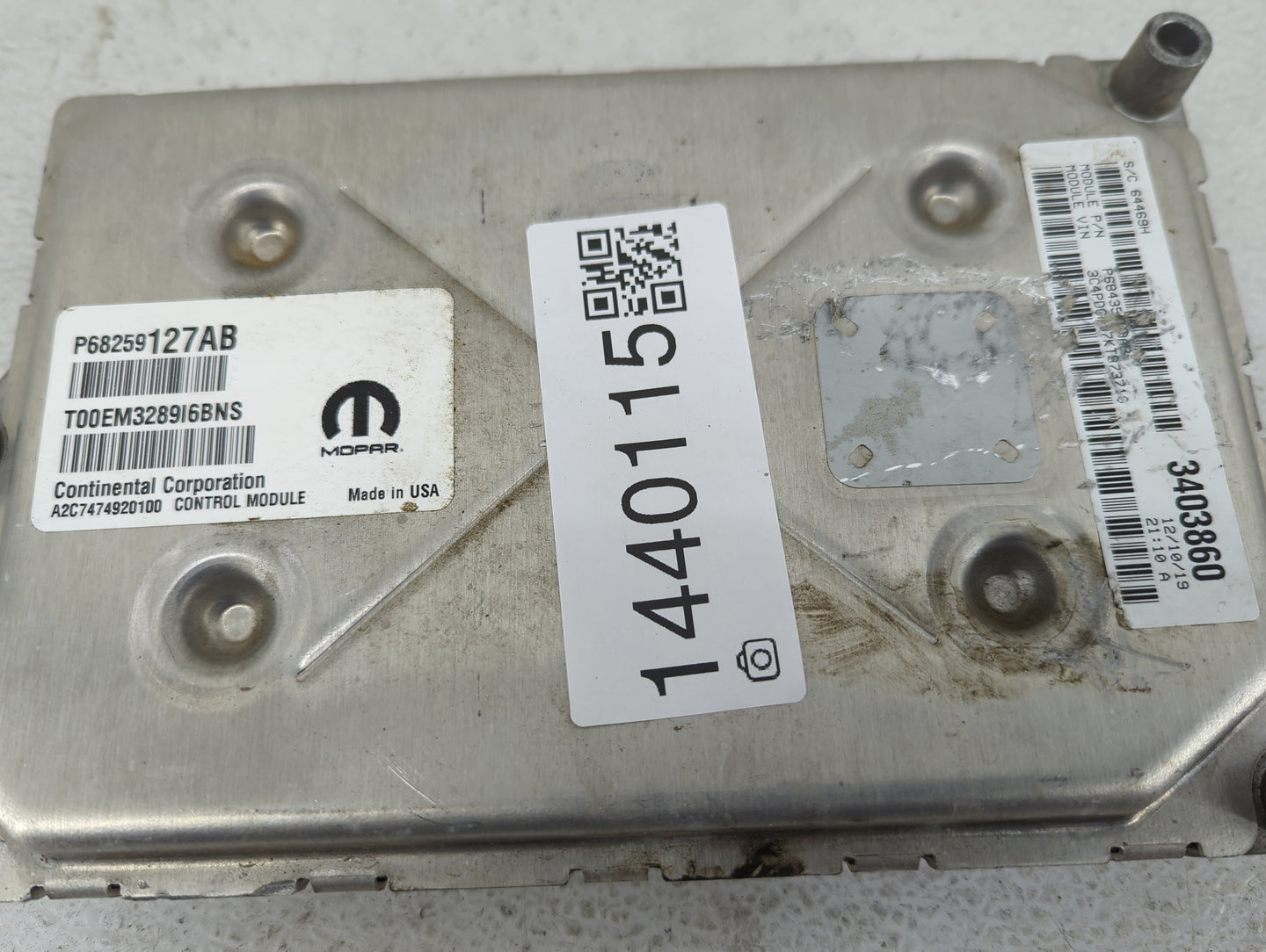 2016-2020 Dodge Journey PCM Engine Control Computer ECU ECM PCU OEM P/N:P68259127AB A2C7474920100 Fits OEM Used Auto Parts -