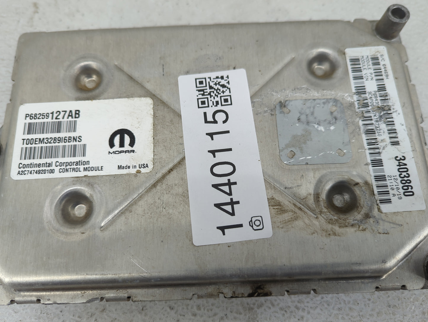 2016-2020 Dodge Journey PCM Engine Control Computer ECU ECM PCU OEM P/N:P68259127AB A2C7474920100 Fits OEM Used Auto Parts -