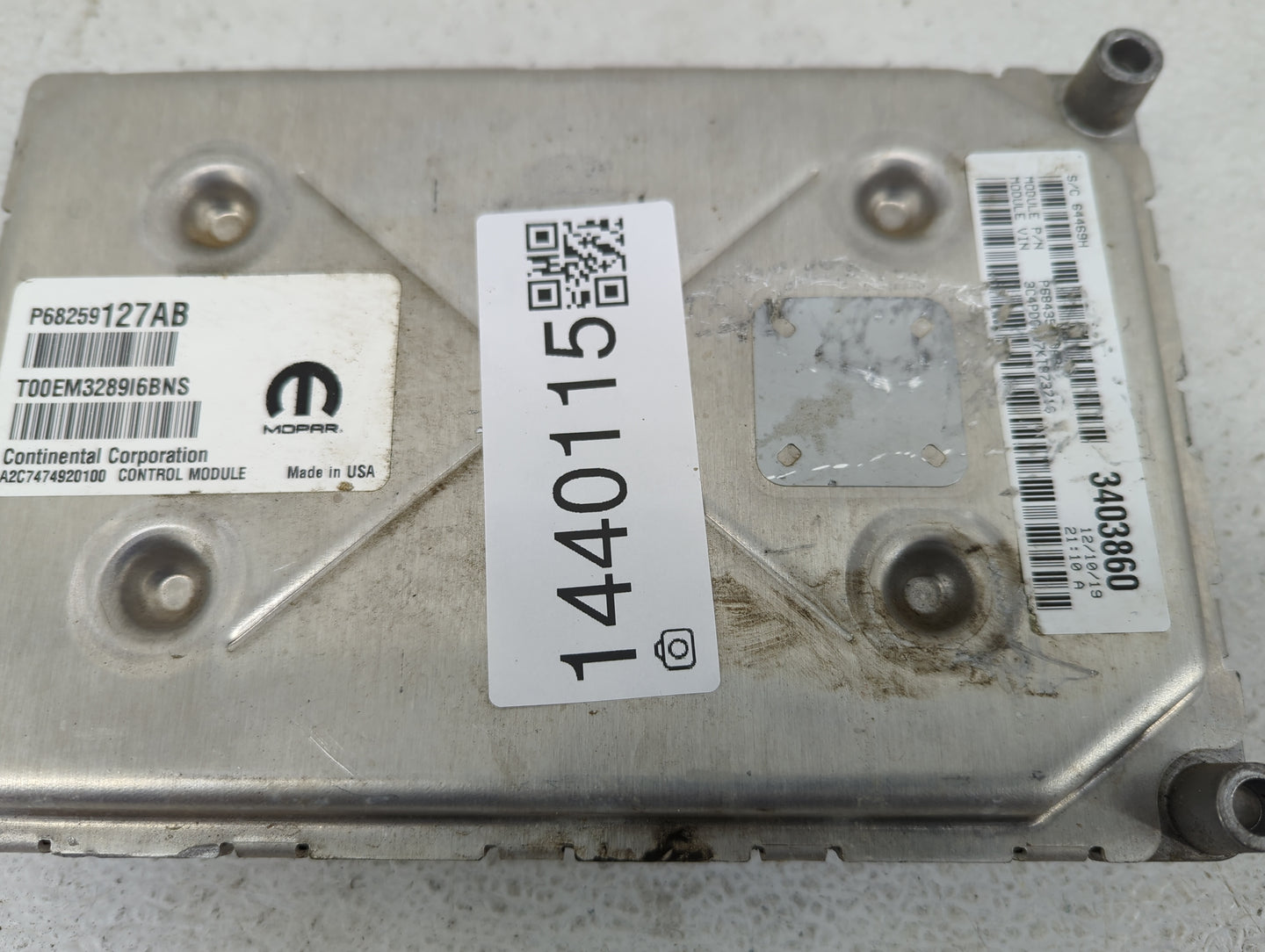 2016-2020 Dodge Journey PCM Engine Control Computer ECU ECM PCU OEM P/N:P68259127AB A2C7474920100 Fits OEM Used Auto Parts -