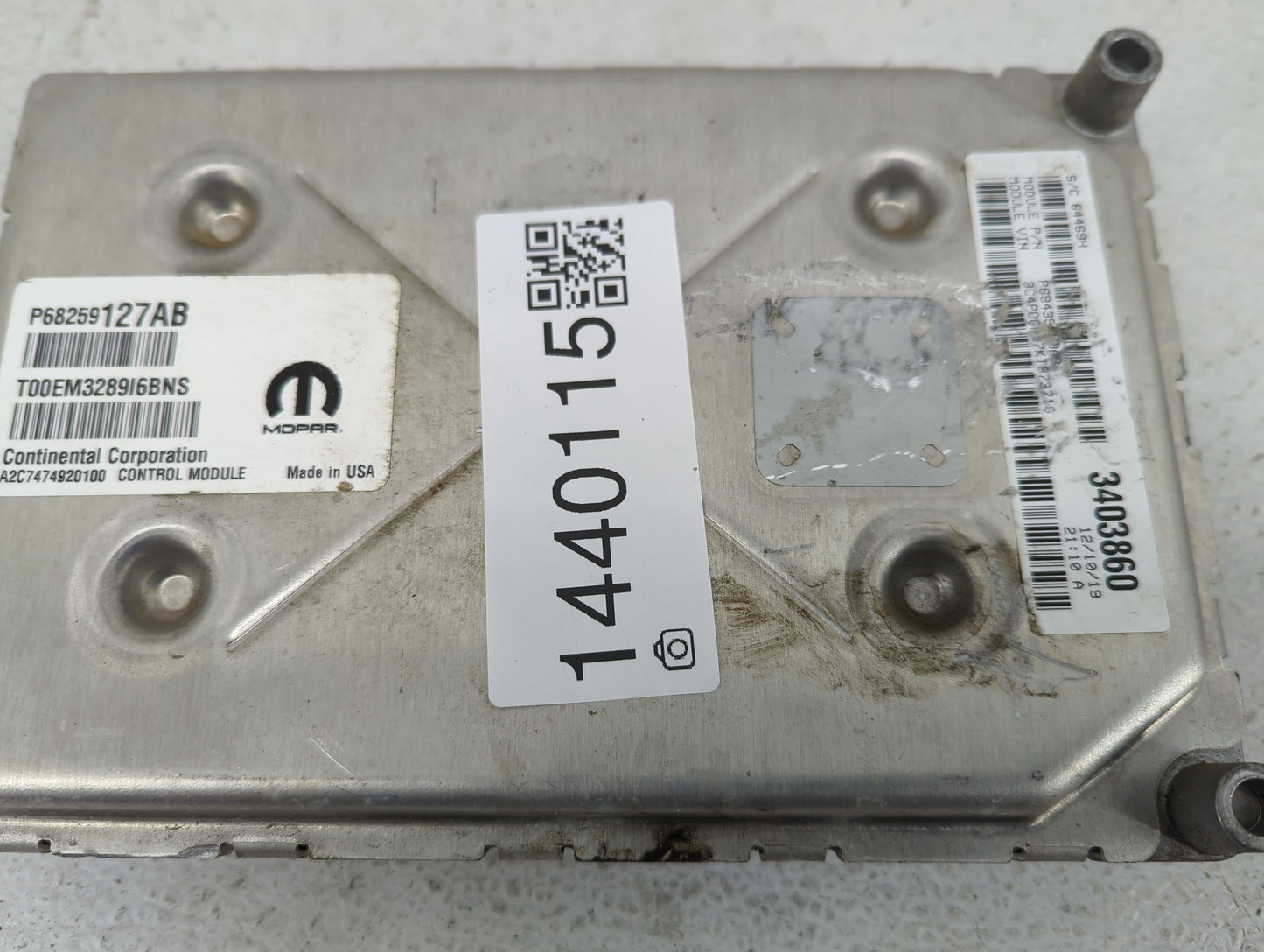 2016-2020 Dodge Journey PCM Engine Control Computer ECU ECM PCU OEM P/N:P68259127AB A2C7474920100 Fits OEM Used Auto Parts -