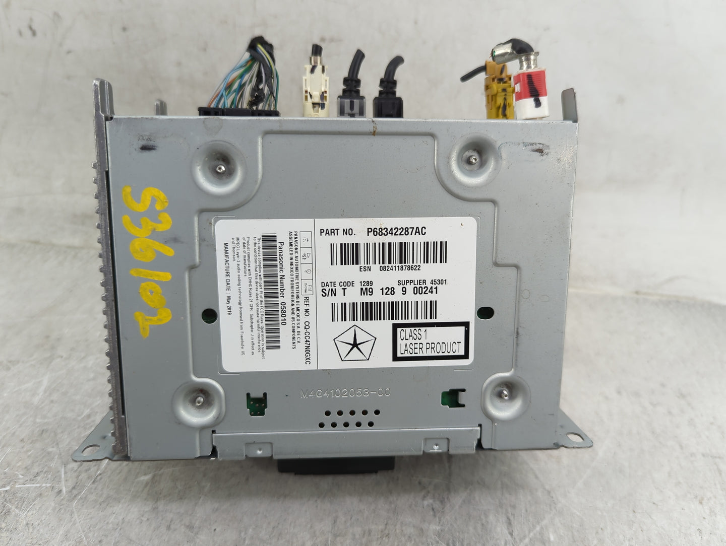2018-2020 Dodge Journey Radio AM FM Cd Player Receiver Replacement P/N:P68342287AC CQ-CC47N0GXC, 058010 Fits Fits 2018 2019 