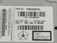 2018-2020 Dodge Journey Radio AM FM Cd Player Receiver Replacement P/N:P68342287AC CQ-CC47N0GXB Fits Fits 2018 2019 2020 OEM