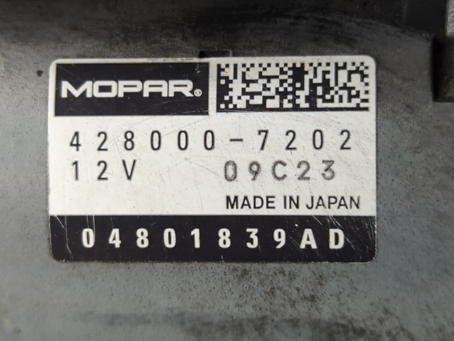 2011-2019 Dodge Journey Car Starter Motor Solenoid OEM P/N:04801839AD 428000-7202 Fits OEM Used Auto Parts - Oemusedautopart