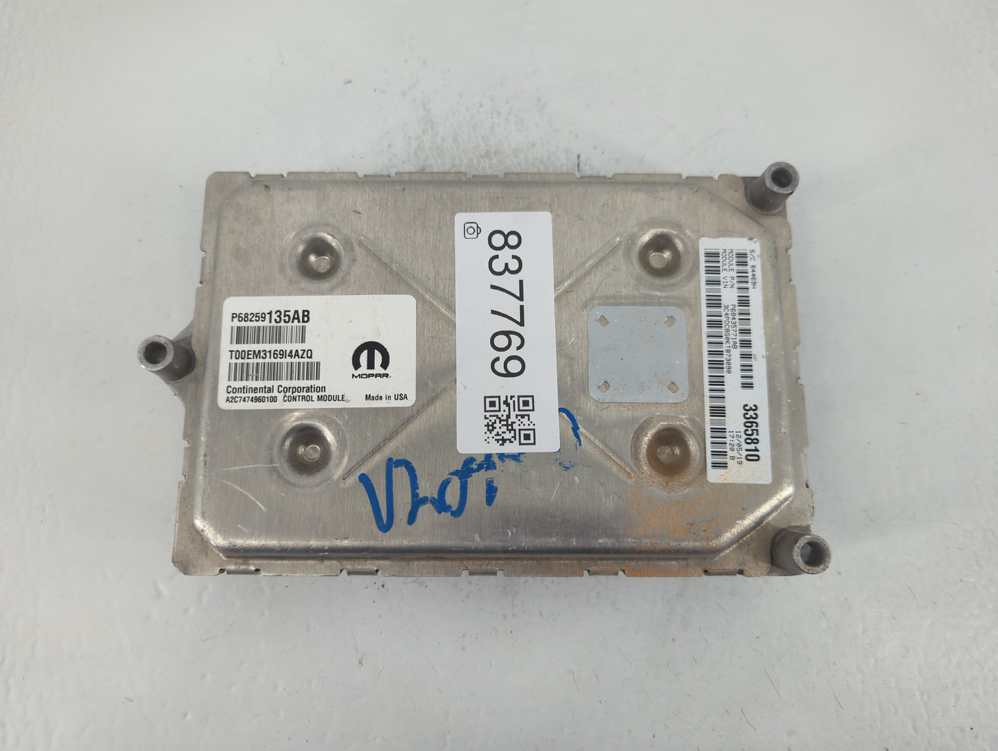 2016-2019 Dodge Journey PCM Engine Control Computer ECU ECM PCU OEM P/N:P68259135AB Fits Fits 2016 2017 2018 2019 OEM Used A