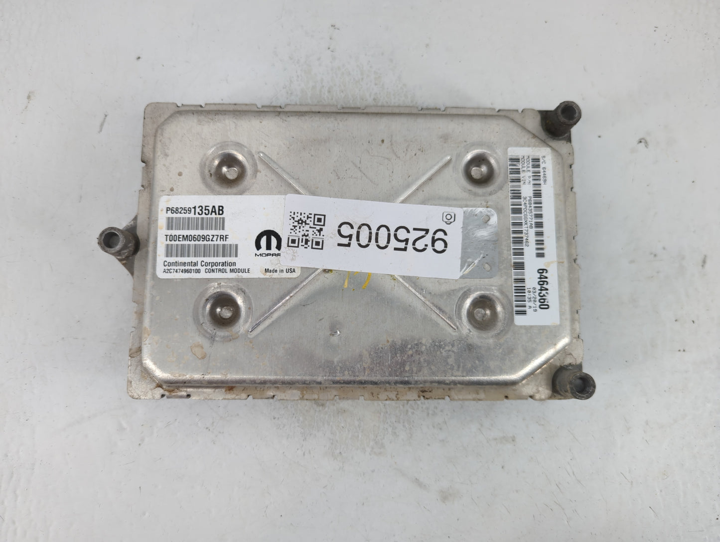 2016-2019 Dodge Journey PCM Engine Control Computer ECU ECM PCU OEM P/N:P68259135AB Fits Fits 2016 2017 2018 2019 OEM Used A