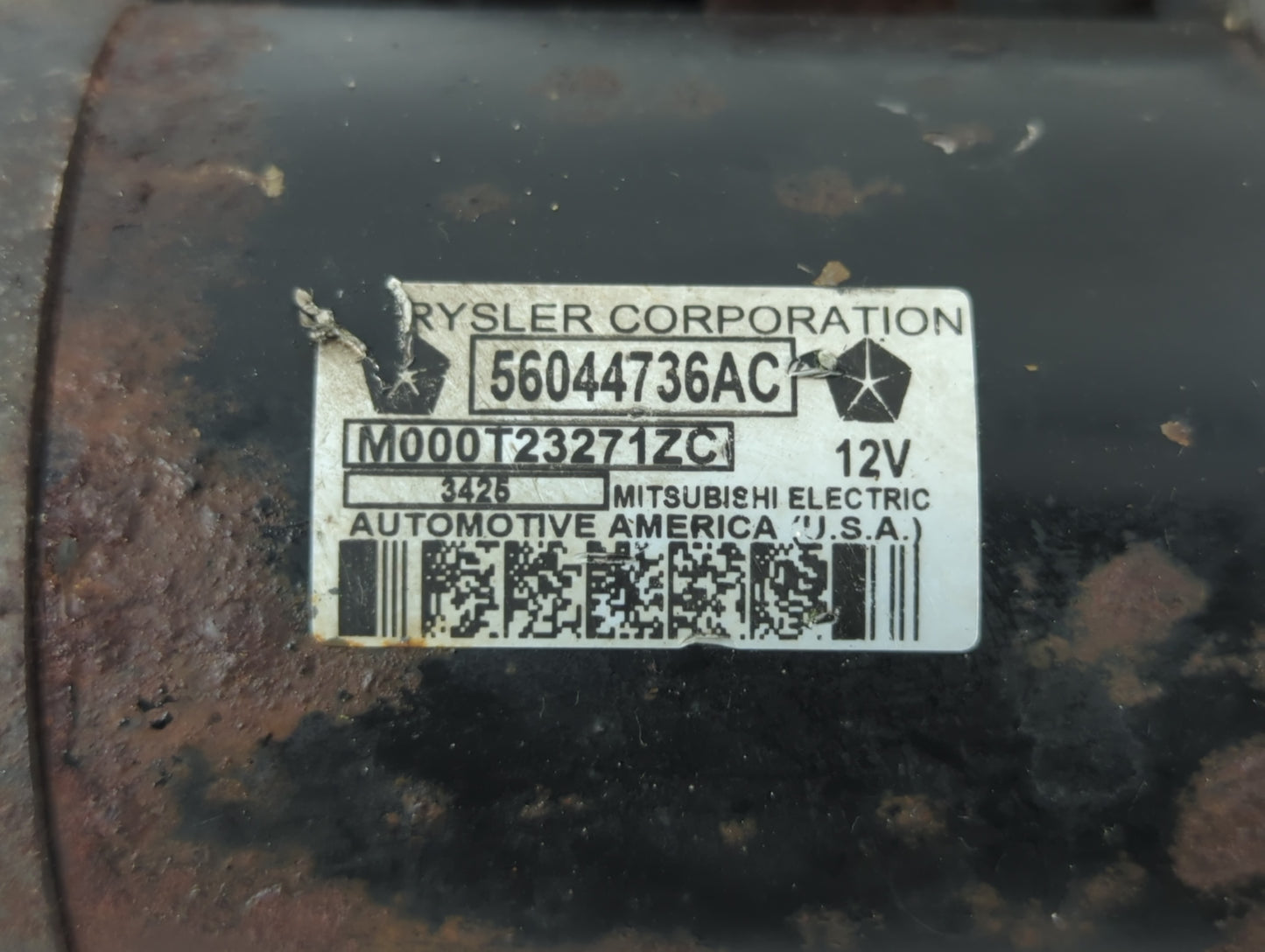 2019 Dodge Ram 1500 Car Starter Motor Solenoid OEM P/N:M000T23271ZC 56044736AC Fits OEM Used Auto Parts - Oemusedautoparts1.