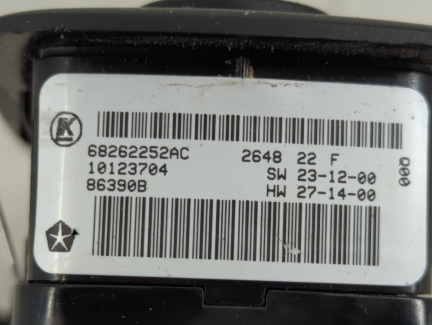 2019 Dodge Ram 1500 Master Power Window Switch Replacement Driver Side Left P/N:68262252AC Fits Fits 2016 2017 2018 2020 202