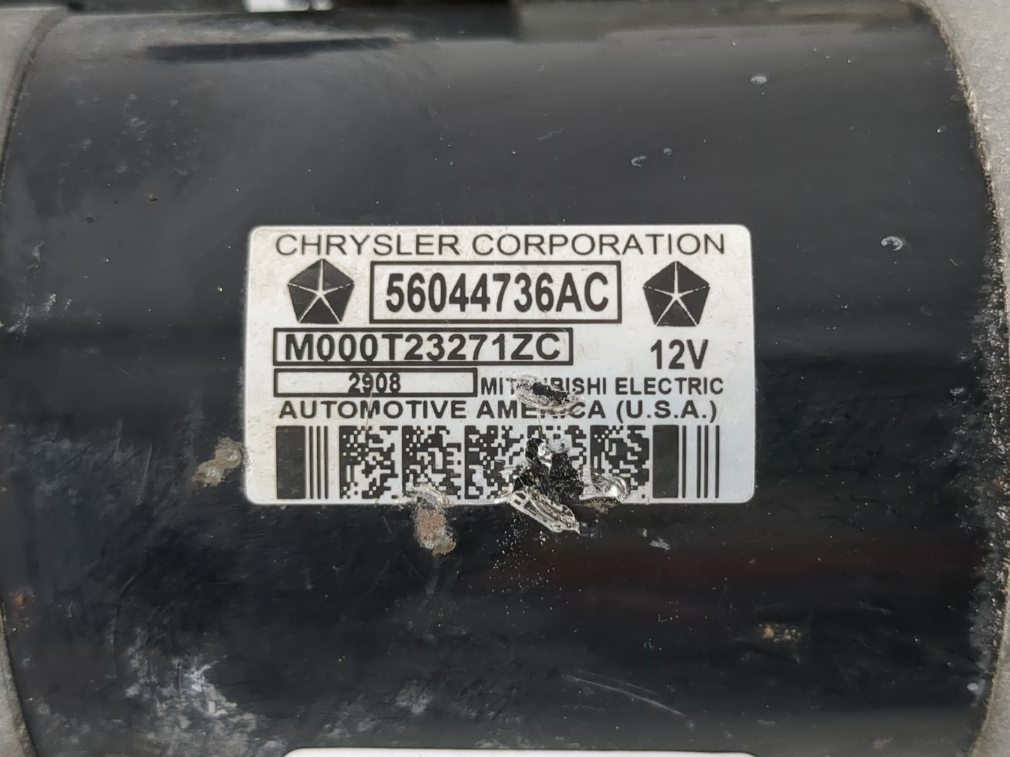 2019 Dodge Ram 1500 Car Starter Motor Solenoid OEM P/N:56044736AC Fits OEM Used Auto Parts - Oemusedautoparts1.com