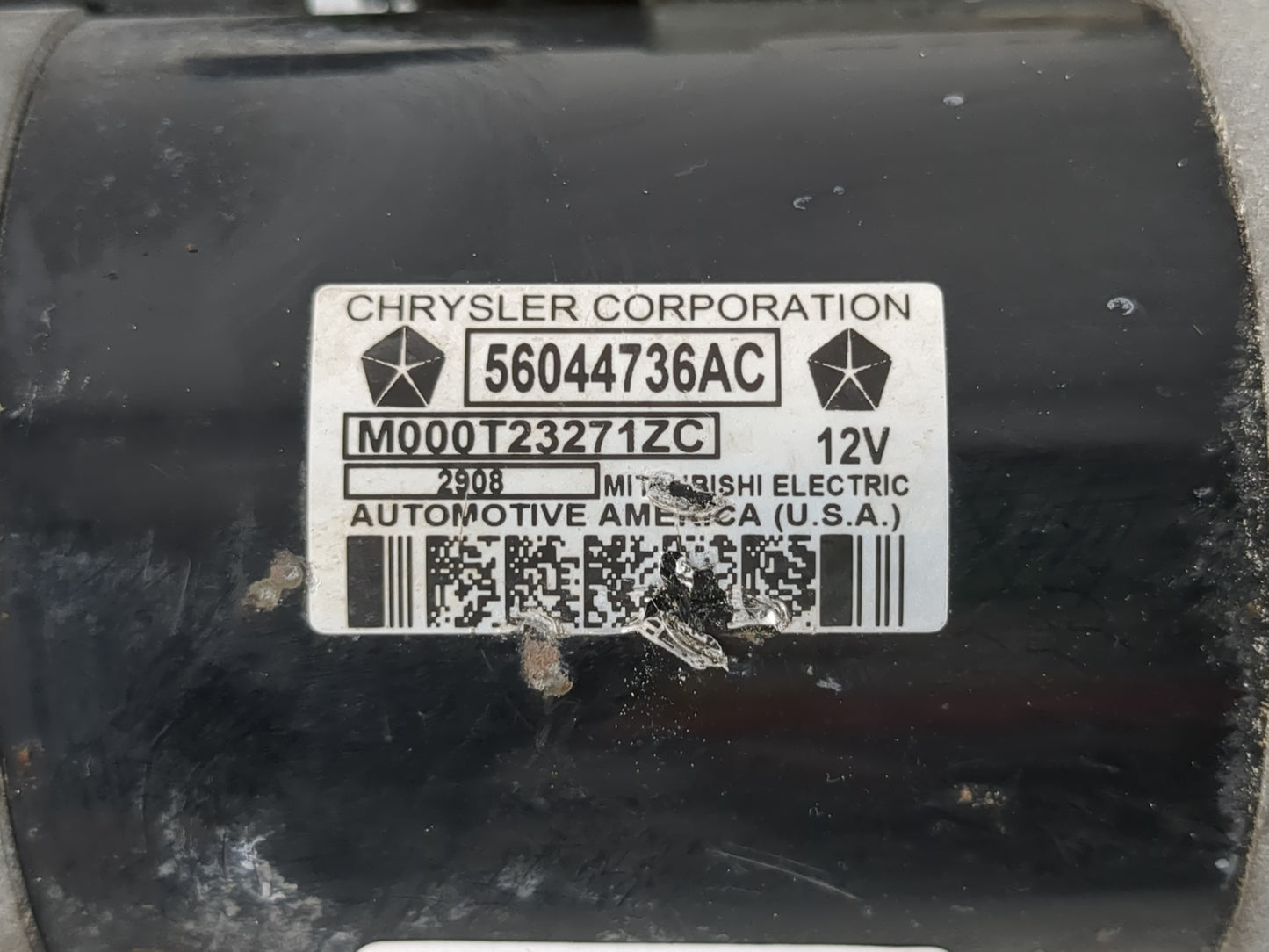2019 Dodge Ram 1500 Car Starter Motor Solenoid OEM P/N:56044736AC Fits OEM Used Auto Parts - Oemusedautoparts1.com