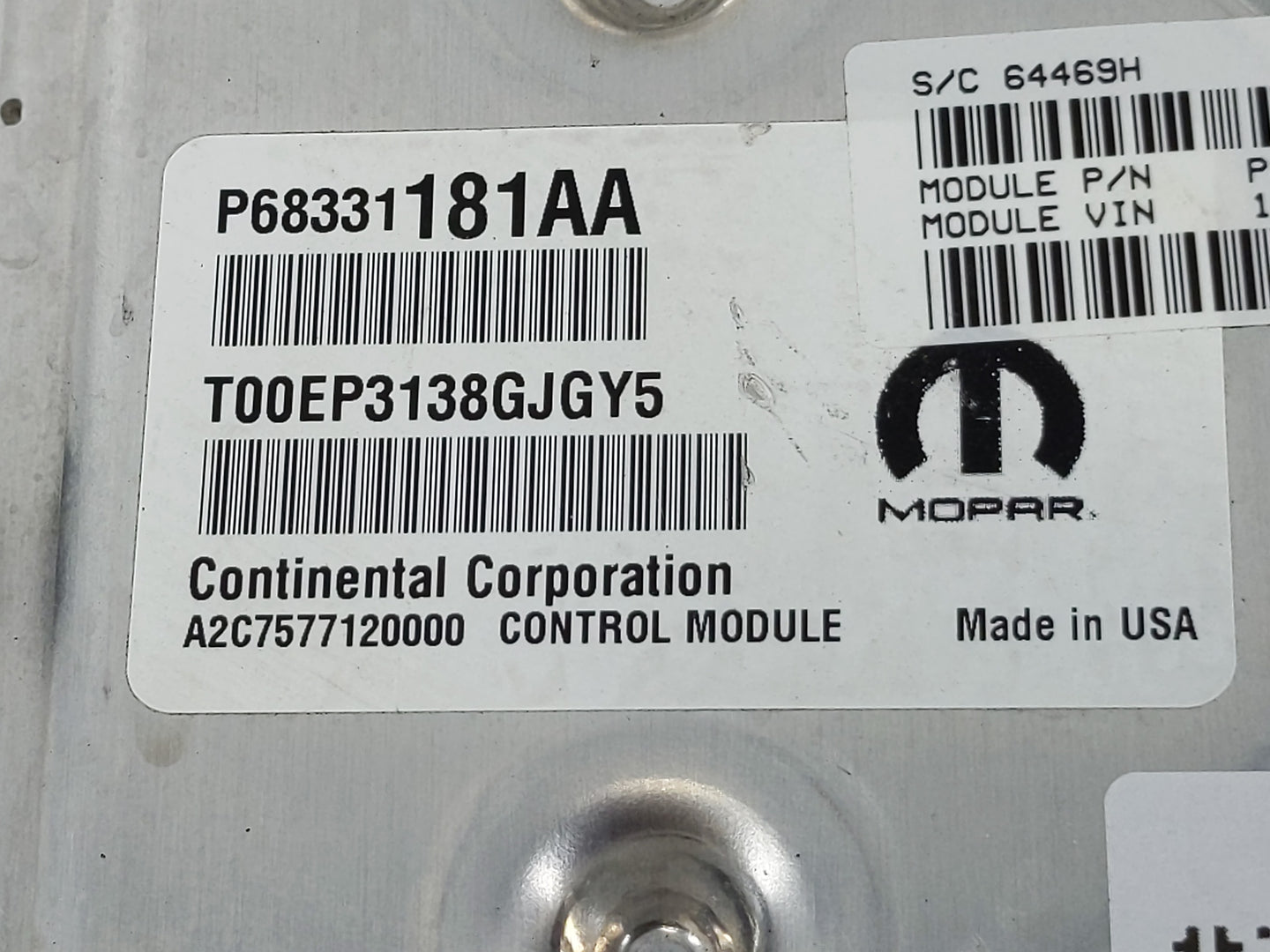 2019 Dodge Ram 1500 PCM Engine Control Computer ECU ECM PCU OEM P/N:P68331181AA Fits OEM Used Auto Parts - Oemusedautoparts1