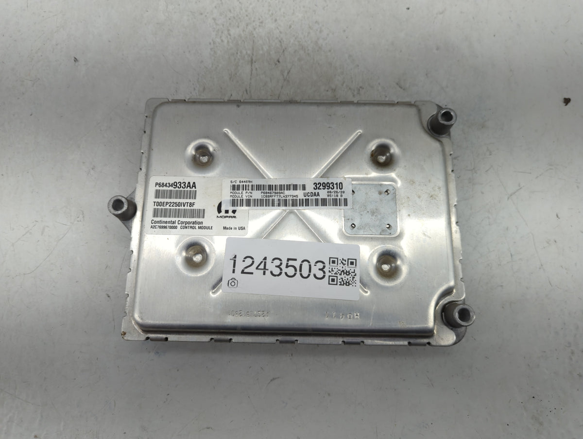 2019 Dodge Ram 1500 PCM Engine Control Computer ECU ECM PCU OEM P/N:68434933AA OEM Used Auto Parts - Oemusedautoparts1.com