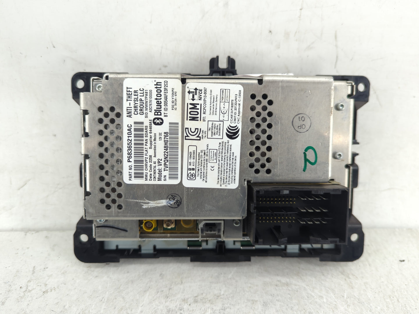2019 Dodge Ram 1500 Radio AM FM Cd Player Receiver Replacement P/N:P68365210AC Fits Fits 2018 2020 OEM Used Auto Parts - Oem
