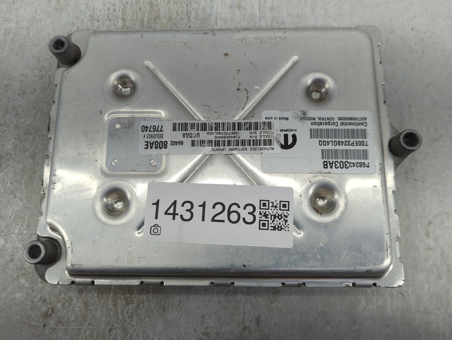 2019 Dodge Ram 1500 PCM Engine Control Computer ECU ECM PCU OEM P/N:P68243303AB 68243303AB Fits Fits 2016 2017 2018 2020 OEM