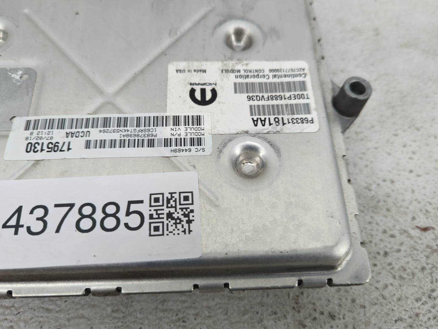 2019 Dodge Ram 1500 PCM Engine Control Computer ECU ECM PCU OEM P/N:P68331181AA, P68378698AI, T00EP1688FVQ36, A2C7577120000 