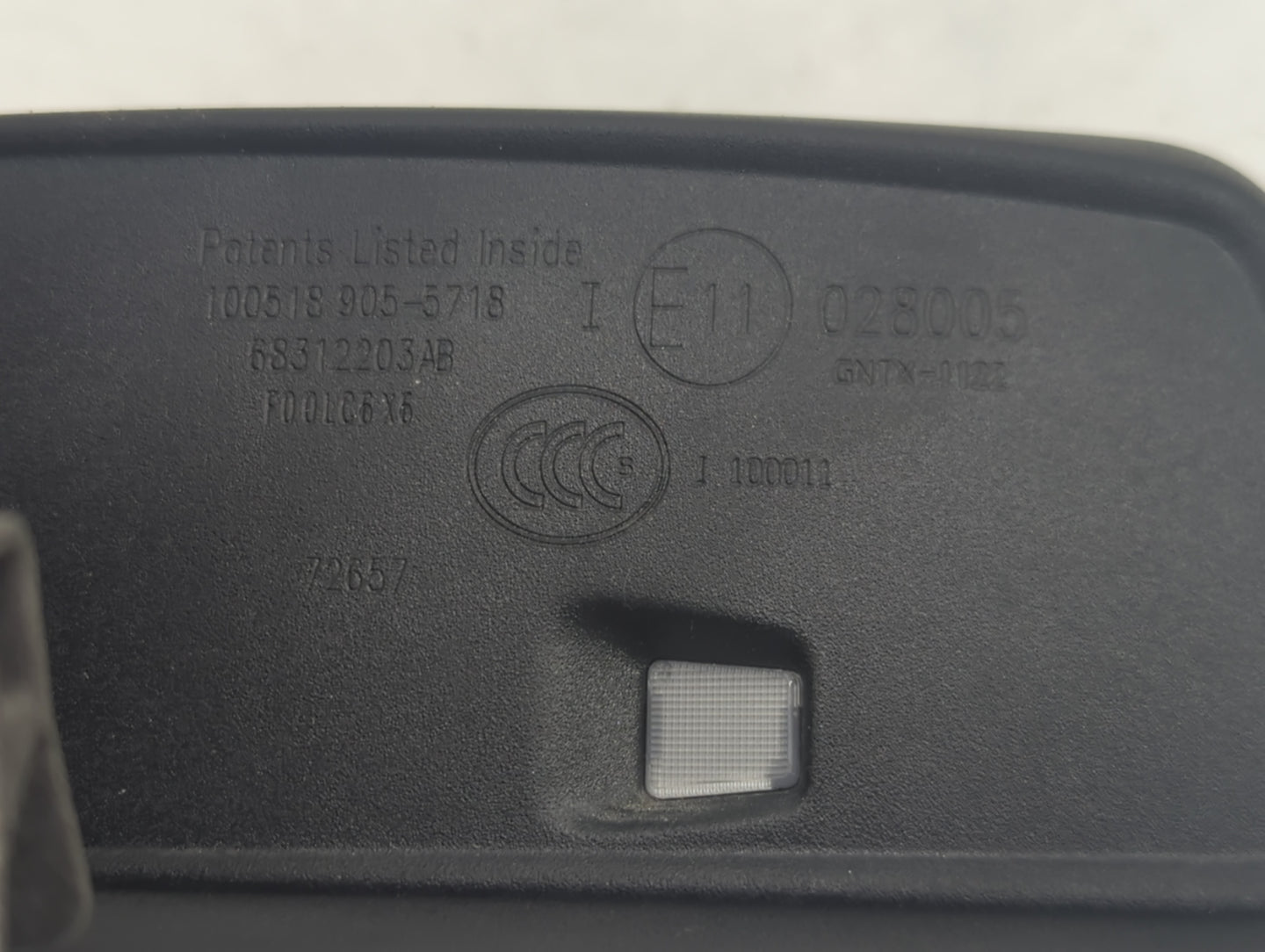 2019 Dodge Ram 1500 Interior Rear View Mirror Replacement OEM P/N:68312203AB Fits Fits 2020 OEM Used Auto Parts - Oemusedaut