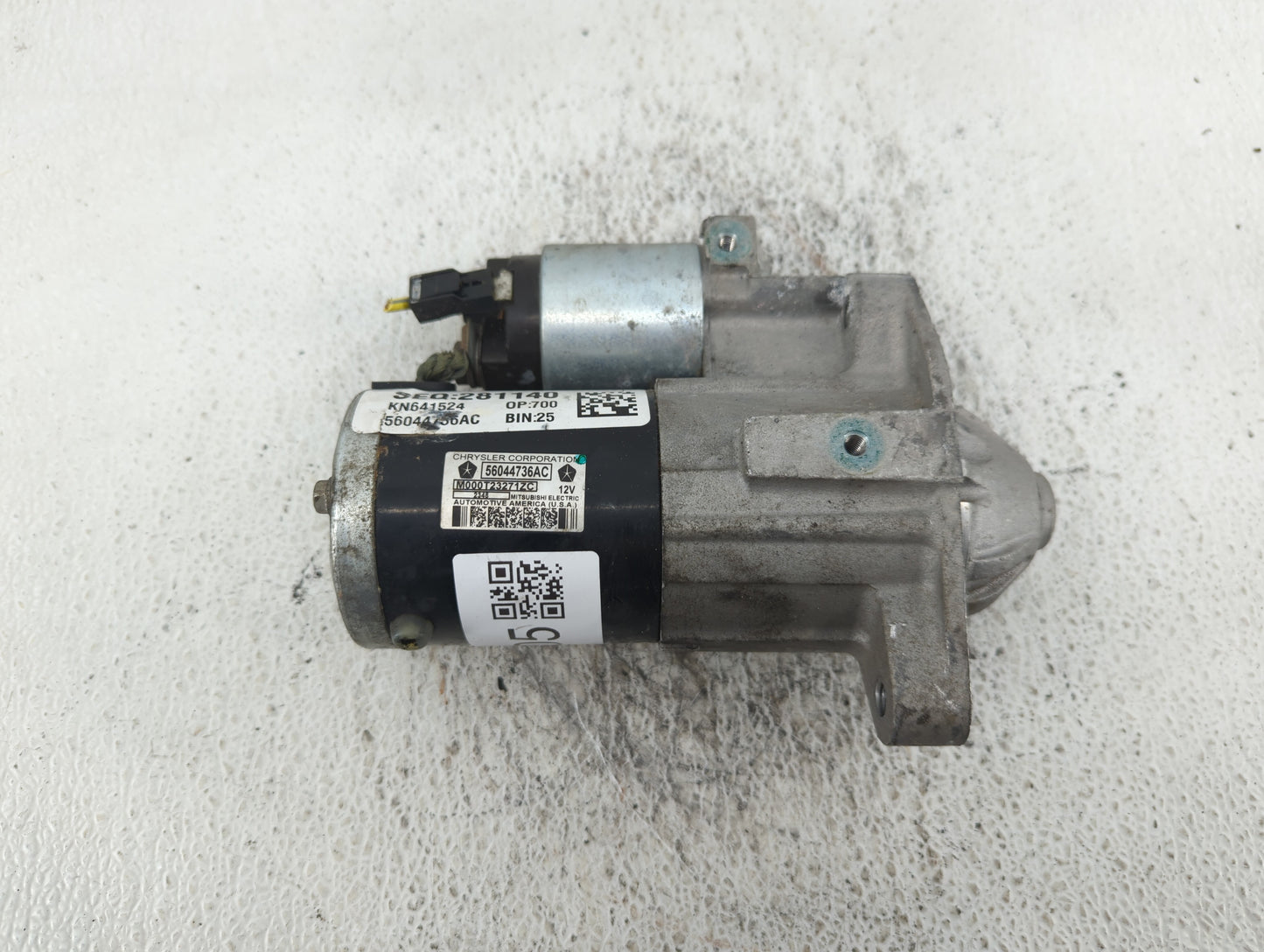 2019 Dodge Ram 1500 Car Starter Motor Solenoid OEM P/N:M000T23271ZC 56044736AC Fits OEM Used Auto Parts - Oemusedautoparts1.