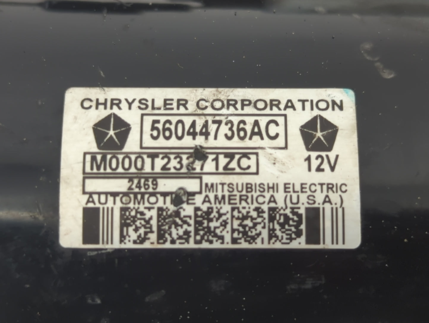 2019 Dodge Ram 1500 Car Starter Motor Solenoid OEM P/N:56044736AC Fits OEM Used Auto Parts - Oemusedautoparts1.com