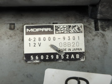 2019 Dodge Ram 1500 Car Starter Motor Solenoid OEM P/N:56029852AB 428000-9301 Fits OEM Used Auto Parts