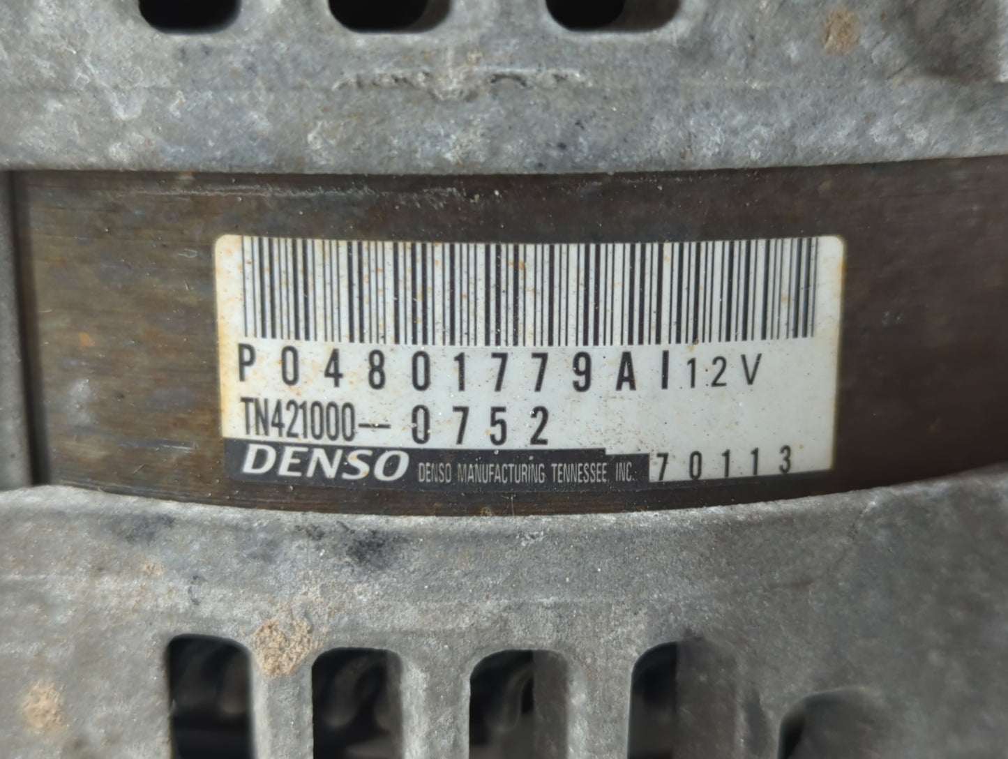 2019 Dodge Ram 1500 Alternator Replacement Generator Charging Assembly Engine OEM P/N:P04801779A Fits OEM Used Auto Parts - 