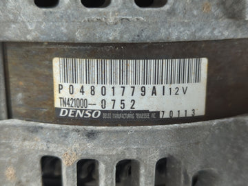 2019 Dodge Ram 1500 Alternator Replacement Generator Charging Assembly Engine OEM P/N:P04801779A Fits OEM Used Auto Parts