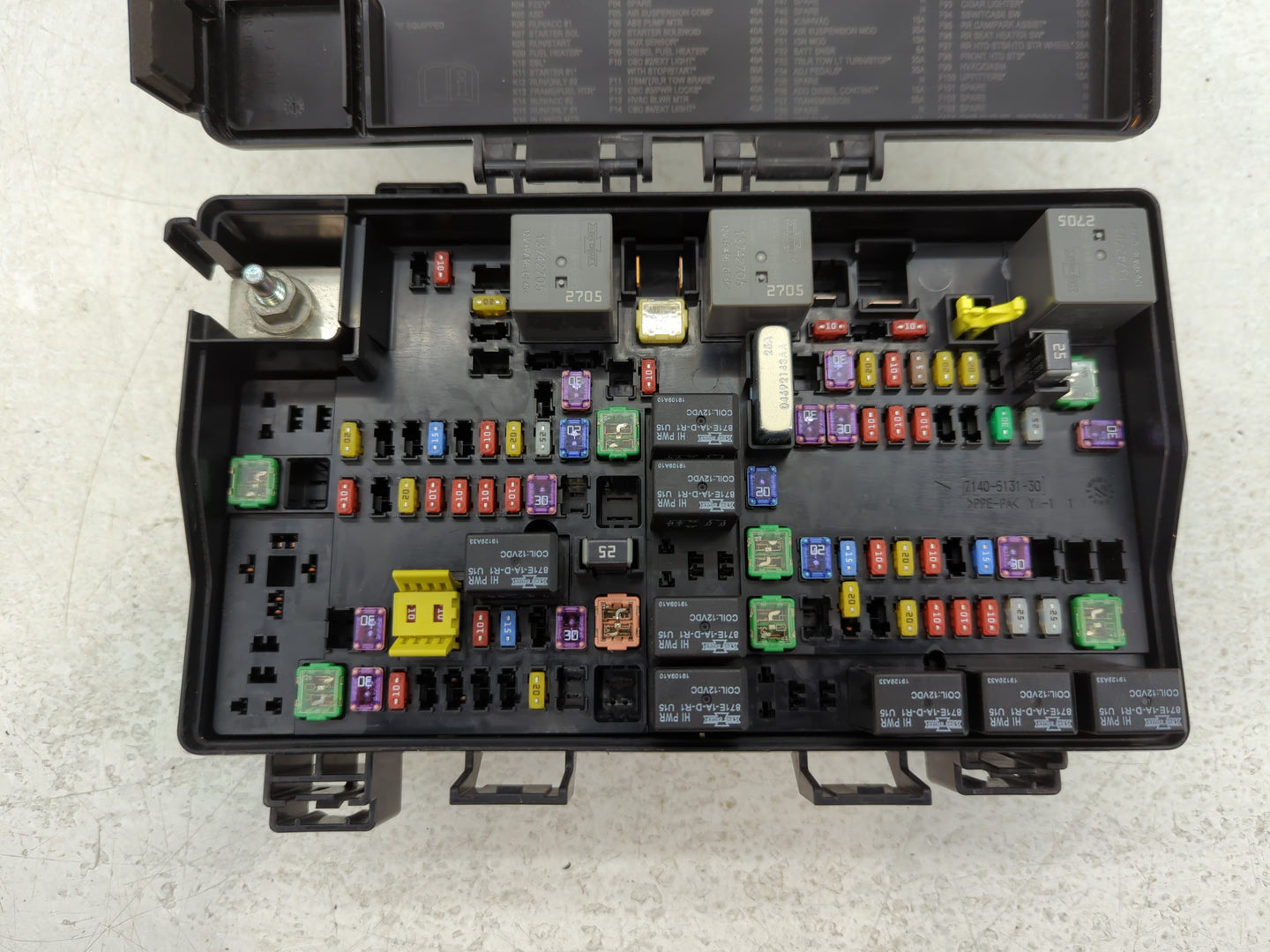 2019 Dodge Ram 1500 Fusebox Fuse Box Panel Relay Module P/N:7240-5200-30 Fits OEM Used Auto Parts - Oemusedautoparts1.com
