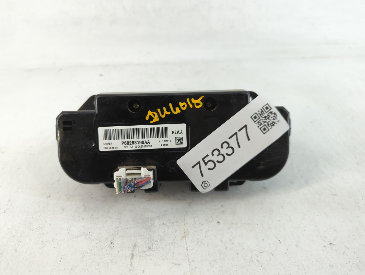 2019 Dodge Ram 1500 Climate Control Module Temperature AC/Heater Replacement P/N:P68268190AA Fits OEM Used Auto Parts - Oemu