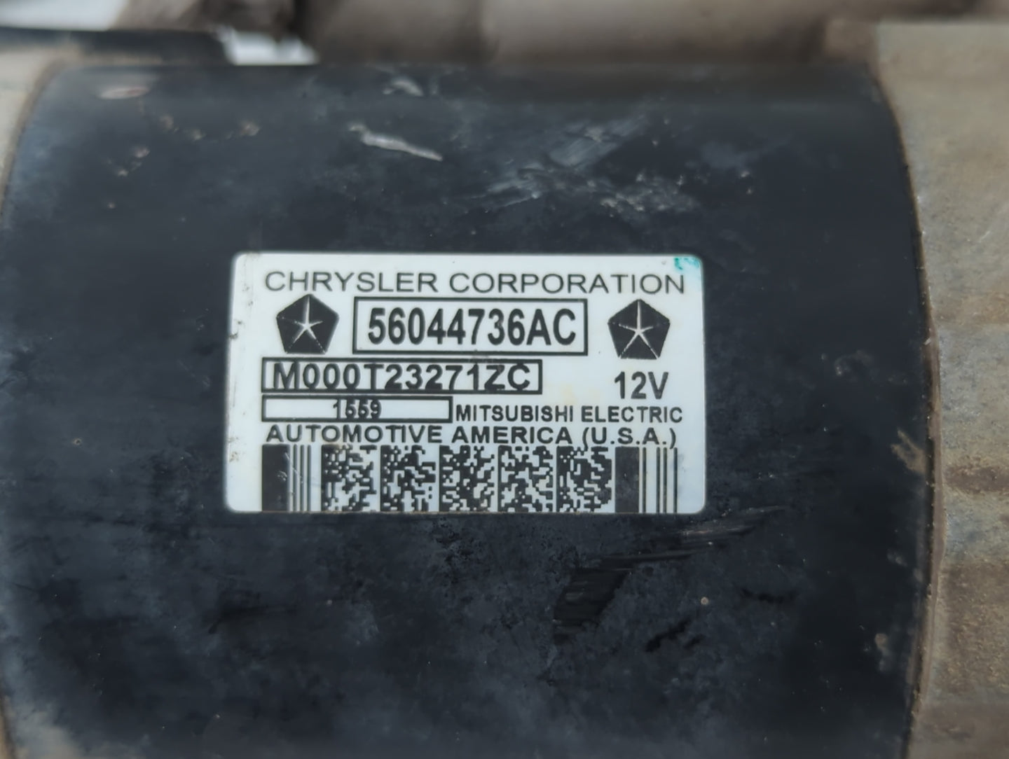 2019 Dodge Ram 1500 Car Starter Motor Solenoid OEM P/N:M000T23271ZC 56044736AC Fits OEM Used Auto Parts - Oemusedautoparts1.