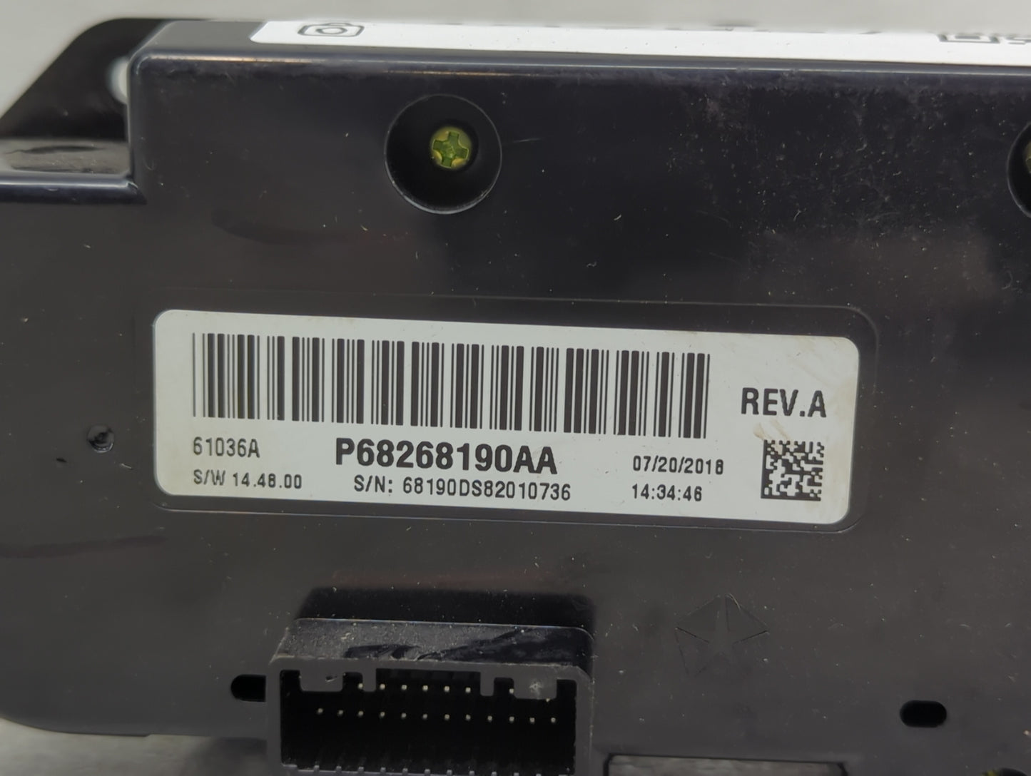 2019 Dodge Ram 1500 Classic Climate Control Module Temperature AC/Heater Replacement P/N:P68268190AA Fits OEM Used Auto Part