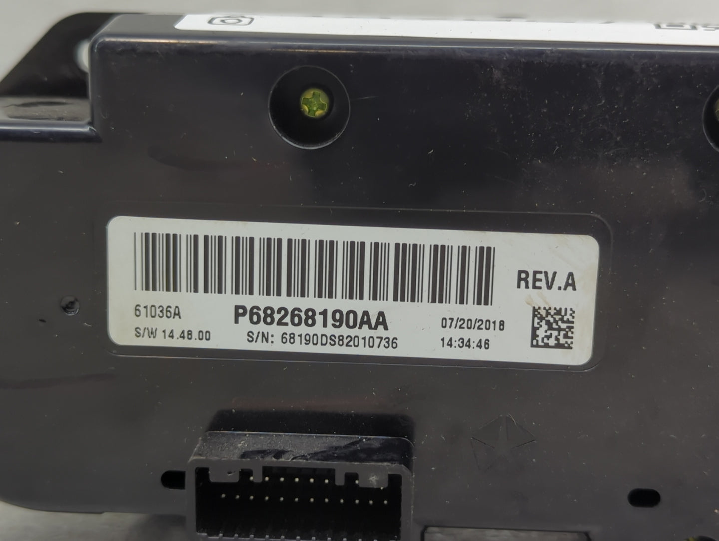 2019 Dodge Ram 1500 Classic Climate Control Module Temperature AC/Heater Replacement P/N:P68268190AA Fits OEM Used Auto Part