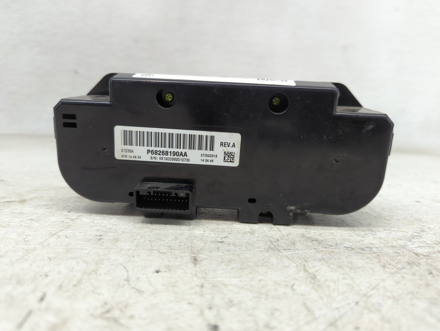 2019 Dodge Ram 1500 Classic Climate Control Module Temperature AC/Heater Replacement P/N:P68268190AA Fits OEM Used Auto Part