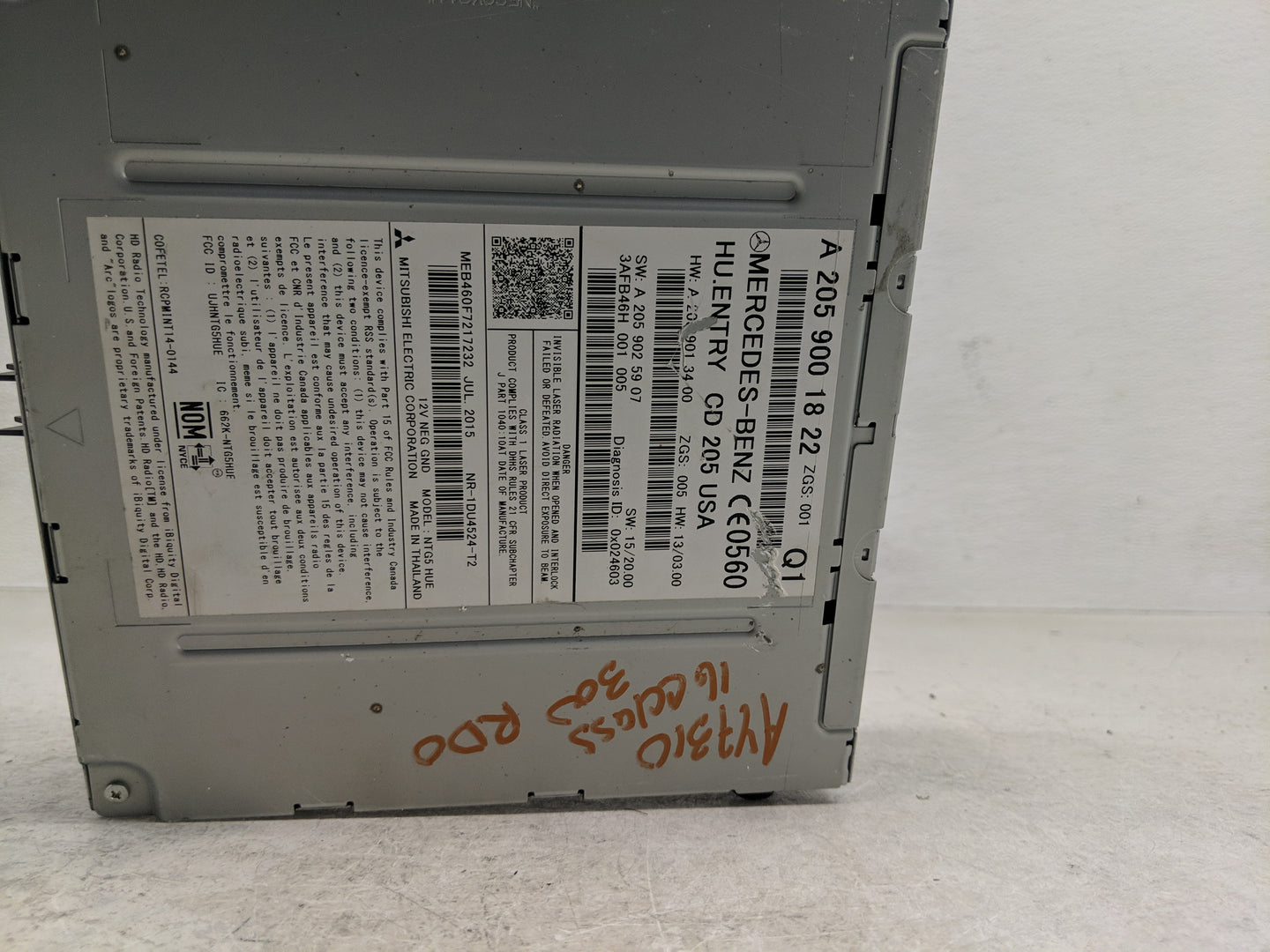 2019 Dodge W200 Radio AM FM Cd Player Receiver Replacement P/N:NTG5 HUE Fits OEM Used Auto Parts - Oemusedautoparts1.com