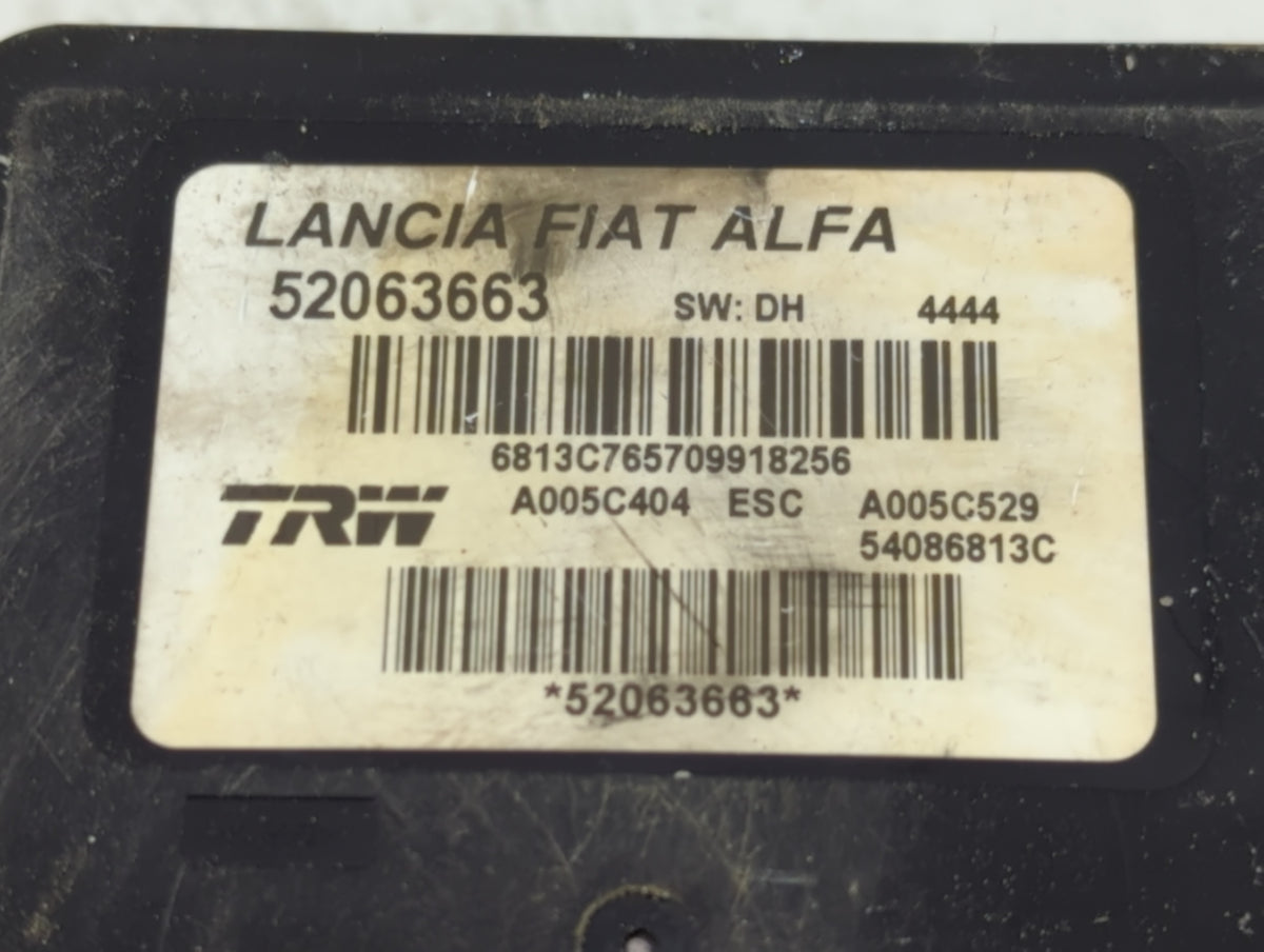 2019 Fiat 500 Anti-Lock Brake ABS Pump Module Actuator OEM P/N:54086813C 52063663 Fits OEM Used Auto Parts - Oemusedautopart