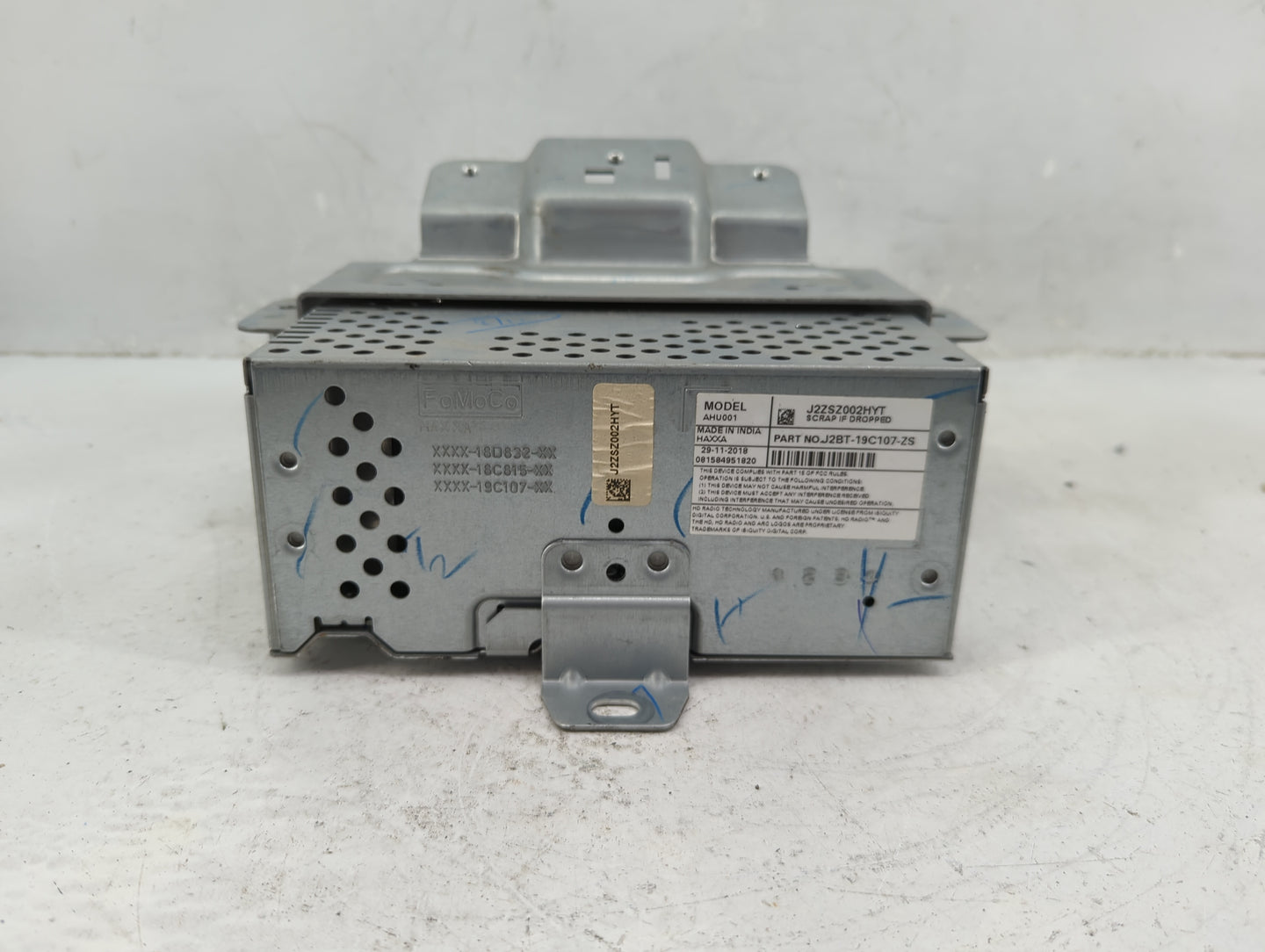 2018-2020 Ford Ecosport Radio AM FM Cd Player Receiver Replacement P/N:J2BT-19C107-ZS Fits Fits 2018 2019 2020 OEM Used Auto