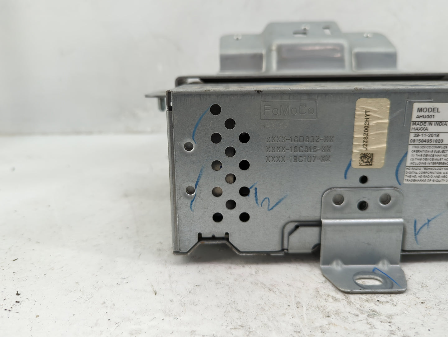 2018-2020 Ford Ecosport Radio AM FM Cd Player Receiver Replacement P/N:J2BT-19C107-ZS Fits Fits 2018 2019 2020 OEM Used Auto