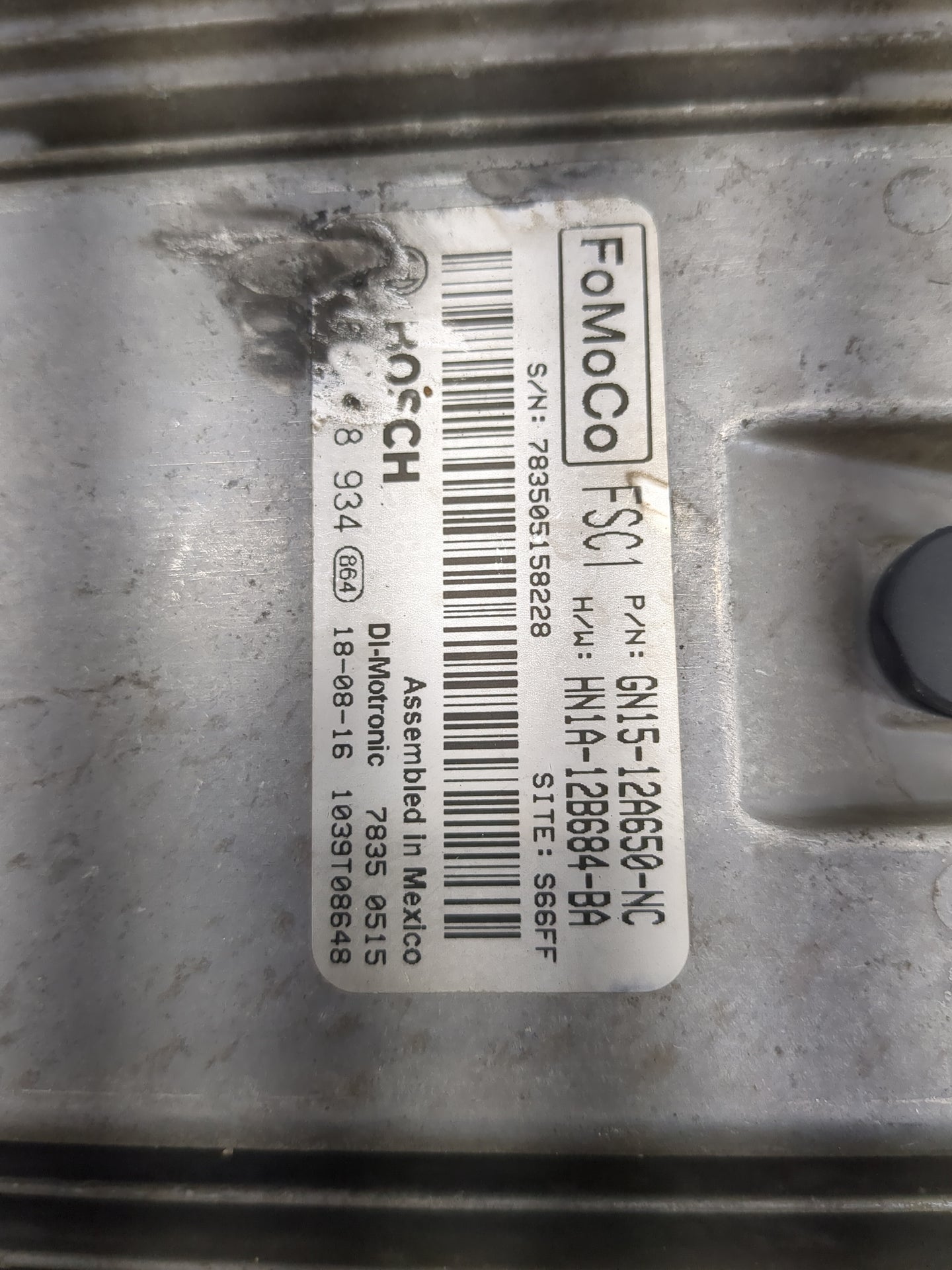 2018-2022 Ford Ecosport PCM Engine Control Computer ECU ECM PCU OEM P/N:GN15-12A650-NC HN1A-12B684-BA Fits OEM Used Auto Par