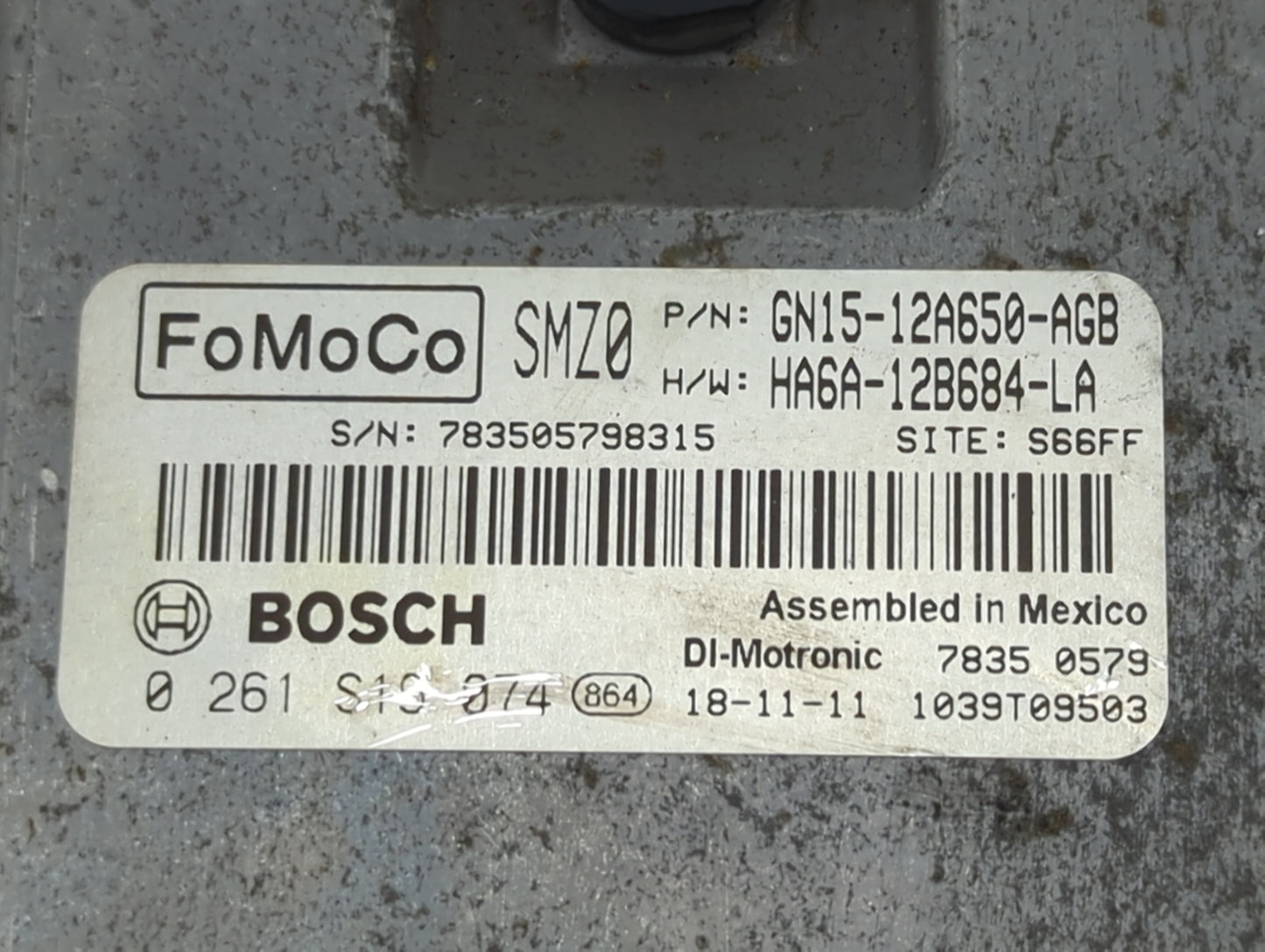 2018-2021 Ford Ecosport PCM Engine Control Computer ECU ECM PCU OEM P/N:GN15-12A650-AGB HA6A-12B684-LA Fits OEM Used Auto Pa