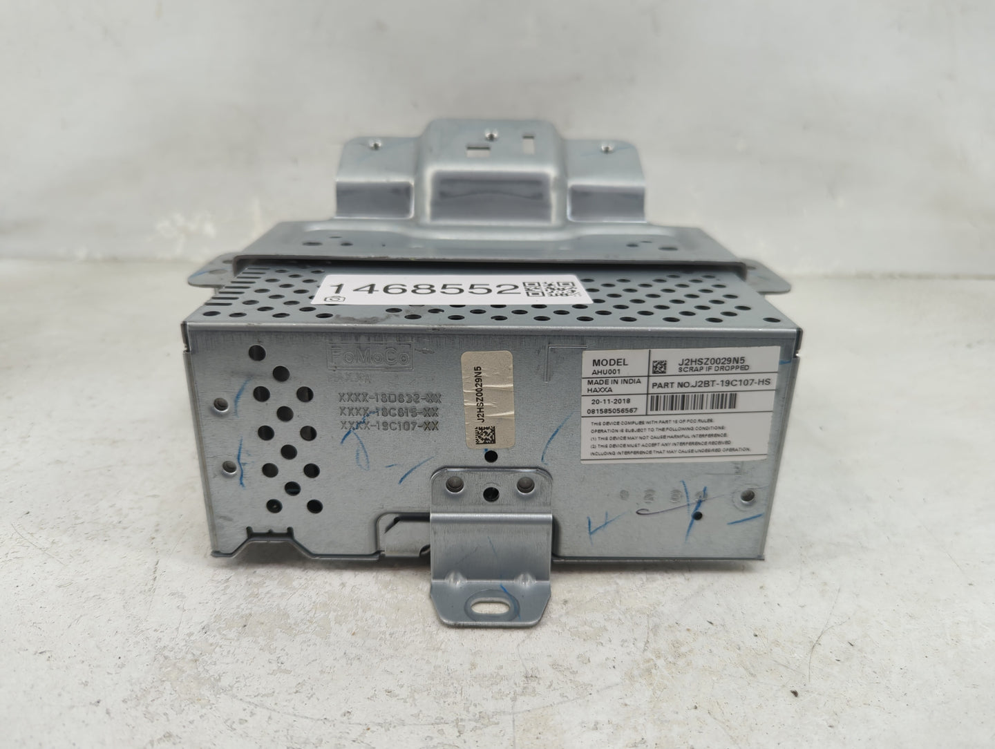 2018-2019 Ford Ecosport Radio AM FM Cd Player Receiver Replacement P/N:J2HSZ0029N5 J2BT-19C107-HS, AHU001 Fits Fits 2018 201