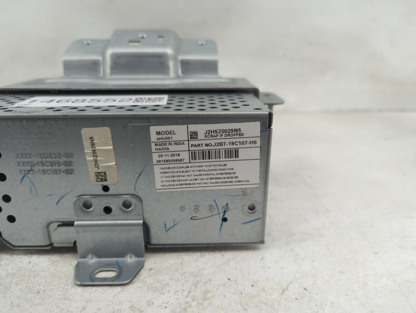 2018-2019 Ford Ecosport Radio AM FM Cd Player Receiver Replacement P/N:J2HSZ0029N5 J2BT-19C107-HS, AHU001 Fits Fits 2018 201