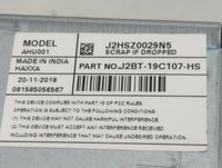 2018-2019 Ford Ecosport Radio AM FM Cd Player Receiver Replacement P/N:J2HSZ0029N5 J2BT-19C107-HS, AHU001 Fits Fits 2018 201