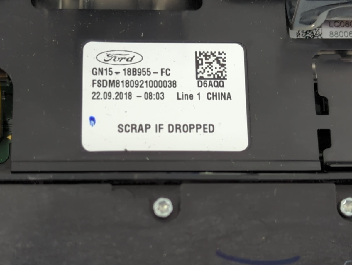 2018-2019 Ford Ecosport Information Radio Display Screen 1468660 - Oemusedautoparts1.com