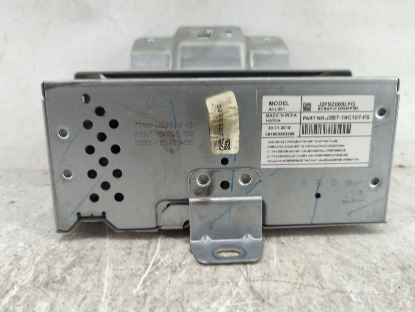 2018-2019 Ford Ecosport Radio AM FM Cd Player Receiver Replacement P/N:J2FSZ003LFG J2BT-19C107-FS Fits Fits 2018 2019 OEM Us