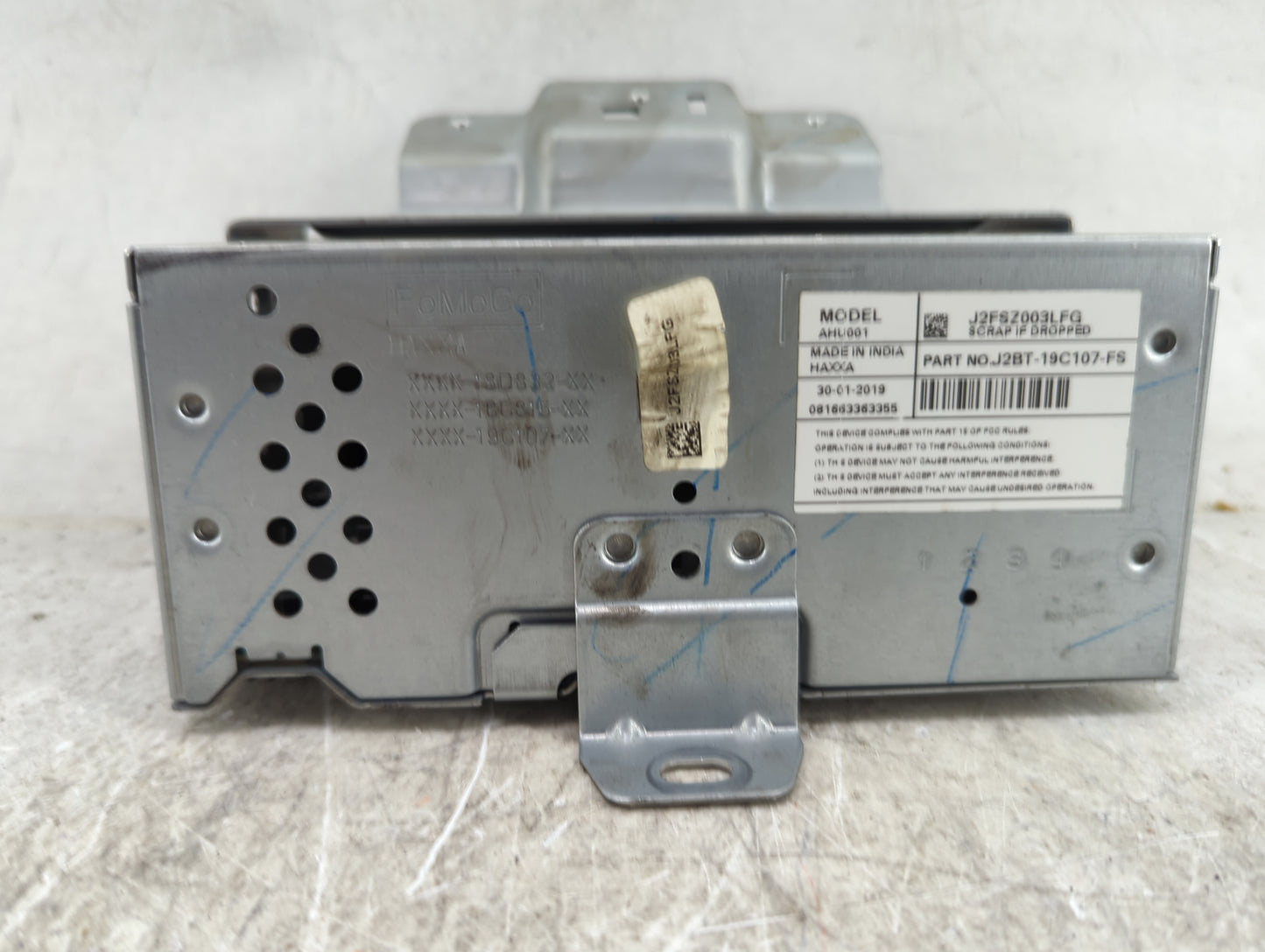 2018-2019 Ford Ecosport Radio AM FM Cd Player Receiver Replacement P/N:J2FSZ003LFG J2BT-19C107-FS Fits Fits 2018 2019 OEM Us